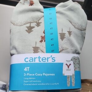 Carter's 3-Piece Cozy Pajamas - Green and Brown